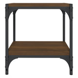NNEVL TV Cabinet Brown Oak 40x33x41 cm Engineered Wood and Steel