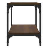 NNEVL TV Cabinet Brown Oak 40x33x41 cm Engineered Wood and Steel