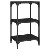 NNEVL Book Cabinet Black 40x33x70.5 cm Engineered Wood and Steel