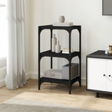 NNEVL Book Cabinet Black 40x33x70.5 cm Engineered Wood and Steel