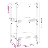 NNEVL Book Cabinet Black 40x33x70.5 cm Engineered Wood and Steel