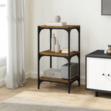 NNEVL Book Cabinet Smoked Oak 40x33x70.5 cm Engineered Wood and Steel