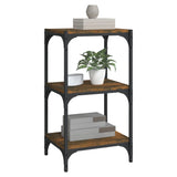 NNEVL Book Cabinet Smoked Oak 40x33x70.5 cm Engineered Wood and Steel
