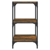 NNEVL Book Cabinet Smoked Oak 40x33x70.5 cm Engineered Wood and Steel