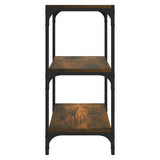 NNEVL Book Cabinet Smoked Oak 40x33x70.5 cm Engineered Wood and Steel