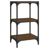 NNEVL Book Cabinet Brown Oak 40x33x70.5 cm Engineered Wood and Steel