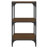 NNEVL Book Cabinet Brown Oak 40x33x70.5 cm Engineered Wood and Steel
