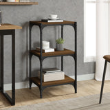 NNEVL Book Cabinet Brown Oak 40x33x70.5 cm Engineered Wood and Steel