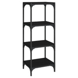 NNEVL Book Cabinet Black 40x33x100 cm Engineered Wood and Steel