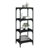 NNEVL Book Cabinet Black 40x33x100 cm Engineered Wood and Steel