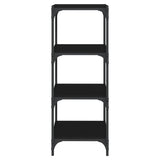 NNEVL Book Cabinet Black 40x33x100 cm Engineered Wood and Steel