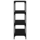 NNEVL Book Cabinet Black 40x33x100 cm Engineered Wood and Steel