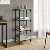 NNEVL Book Cabinet Sonoma Oak 40x33x100 cm Engineered Wood and Steel