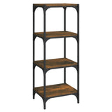 NNEVL Book Cabinet Smoked Oak 40x33x100 cm Engineered Wood and Steel