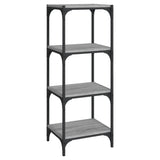 NNEVL Book Cabinet Grey Sonoma 40x33x100 cm Engineered Wood and Steel