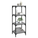 NNEVL Book Cabinet Grey Sonoma 40x33x100 cm Engineered Wood and Steel