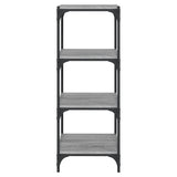 NNEVL Book Cabinet Grey Sonoma 40x33x100 cm Engineered Wood and Steel