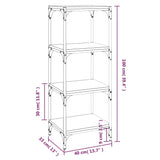 NNEVL Book Cabinet Grey Sonoma 40x33x100 cm Engineered Wood and Steel