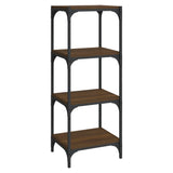 NNEVL Book Cabinet Brown Oak 40x33x100 cm Engineered Wood and Steel