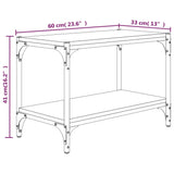 NNEVL TV Cabinet Black 60x33x41 cm Engineered Wood and Steel