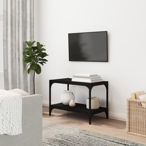 NNEVL TV Cabinet Black 60x33x41 cm Engineered Wood and Steel