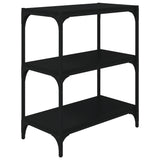 NNEVL Book Cabinet Black 60x33x70.5 cm Engineered Wood and Steel