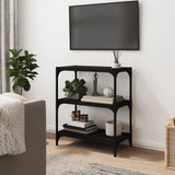 NNEVL Book Cabinet Black 60x33x70.5 cm Engineered Wood and Steel
