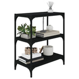 NNEVL Book Cabinet Black 60x33x70.5 cm Engineered Wood and Steel