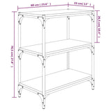 NNEVL Book Cabinet Black 60x33x70.5 cm Engineered Wood and Steel