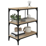 NNEVL Book Cabinet Sonoma Oak 60x33x70.5 cm Engineered Wood and Steel