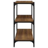 NNEVL Book Cabinet Brown Oak 60x33x70.5 cm Engineered Wood and Steel