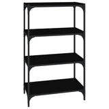 NNEVL Book Cabinet Black 60x33x100 cm Engineered Wood and Steel