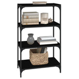 NNEVL Book Cabinet Black 60x33x100 cm Engineered Wood and Steel