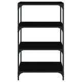 NNEVL Book Cabinet Black 60x33x100 cm Engineered Wood and Steel