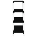 NNEVL Book Cabinet Black 60x33x100 cm Engineered Wood and Steel