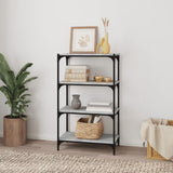 NNEVL Book Cabinet Grey Sonoma 60x33x100 cm Engineered Wood and Steel