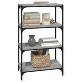 NNEVL Book Cabinet Grey Sonoma 60x33x100 cm Engineered Wood and Steel