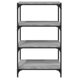 NNEVL Book Cabinet Grey Sonoma 60x33x100 cm Engineered Wood and Steel