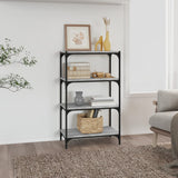 NNEVL Book Cabinet Grey Sonoma 60x33x100 cm Engineered Wood and Steel