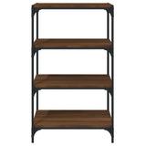 NNEVL Book Cabinet Brown Oak 60x33x100 cm Engineered Wood and Steel