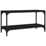 NNEVL TV Cabinet Black 80x33x41 cm Engineered Wood and Steel