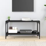 NNEVL TV Cabinet Black 80x33x41 cm Engineered Wood and Steel