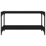 NNEVL TV Cabinet Black 80x33x41 cm Engineered Wood and Steel