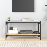 NNEVL TV Cabinet Sonoma Oak 80x33x41 cm Engineered Wood and Steel