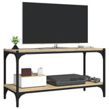 NNEVL TV Cabinet Sonoma Oak 80x33x41 cm Engineered Wood and Steel
