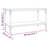 NNEVL TV Cabinet Sonoma Oak 80x33x41 cm Engineered Wood and Steel