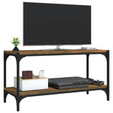 NNEVL TV Cabinet Smoked Oak 80x33x41 cm Engineered Wood and Steel