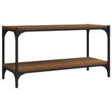 NNEVL TV Cabinet Brown Oak 80x33x41 cm Engineered Wood and Steel