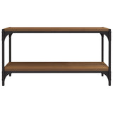 NNEVL TV Cabinet Brown Oak 80x33x41 cm Engineered Wood and Steel