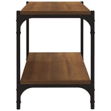 NNEVL TV Cabinet Brown Oak 80x33x41 cm Engineered Wood and Steel